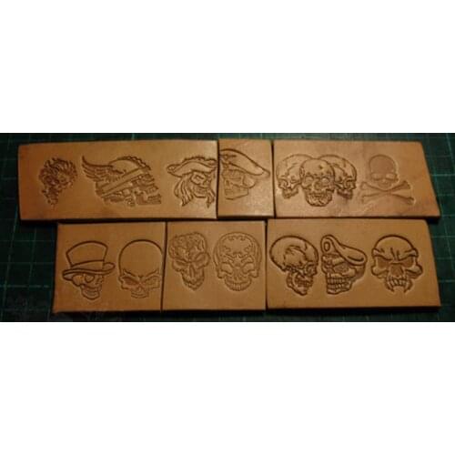 13pcs skull pattern Hand-work unique design carving punches stamp craft leather with leather carving tools