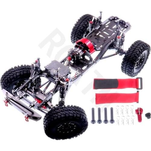 313 mm wheelbase Carbon fiber version 4WD climbing car chassis Universal AXIAL SCX10 90046
