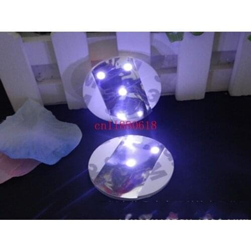 4000pcs/lot Free Shipping 45x3mm 3LED Bar Cup LED Flashing Lights Bottle Sticker Party Light Up Wine Mat For Wedding Beauty