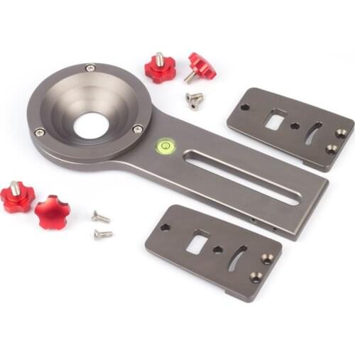 75mm Half-Ball Bowl to Flat Cradle Converter Adapter fr Video Tripod Fluid Head Rig 4K 8K Film Camera Slider Dolly Crane Jib