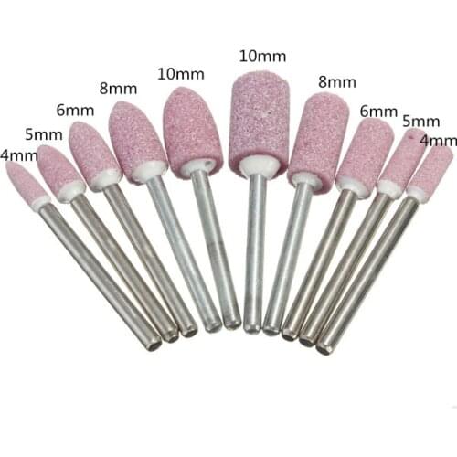 Dremel Tools Pincel Sale Time-limited Sandpaper Escova Rotativa 10pcs Abrasive Mounted Stone Rotary Tool 1/8 Shank For Dremel
