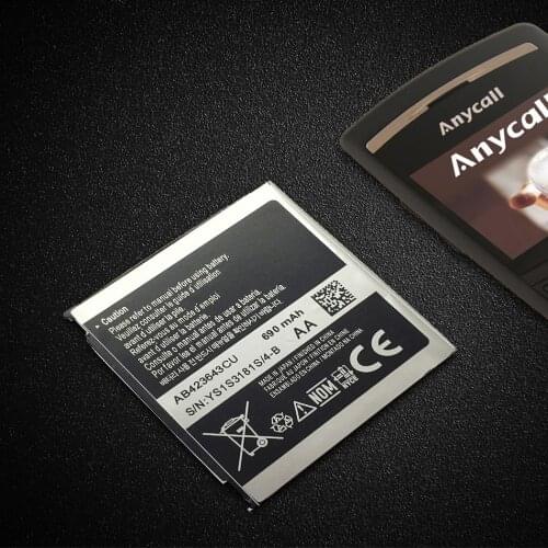 For SAMSUNG X828 D830 D838 E840 E848 F589 F639 U100 U108 U308 U600 U608 X820 Mobile Phone Battery AB423643CU 690mAh