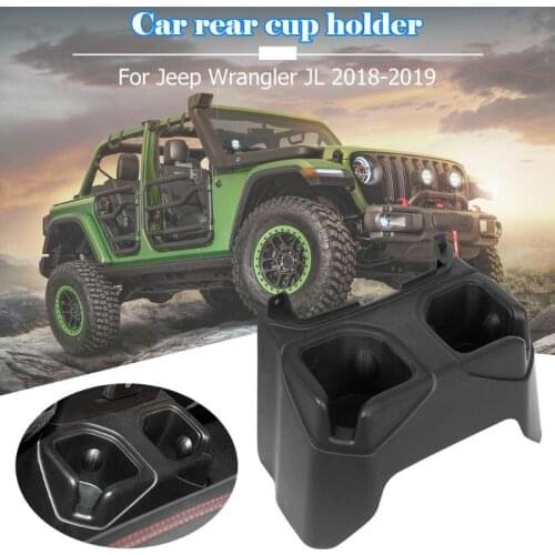 1 PCS Car Rear Center Console Cup Box Dual Drinks Cup Holder Beverage Stand Drink Water Bottle for Jeep Wrangler Jl 2018-2019