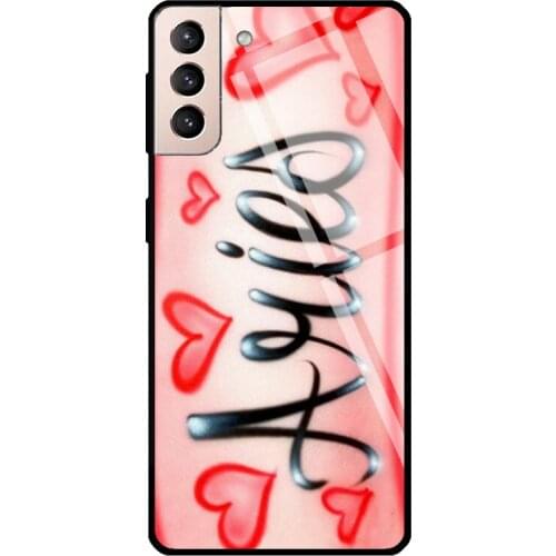 Aries Tempered Glass Case For Samsung Galaxy S21 Ultra Note 20 S8 S9 S10 Note 10 Plus S20 FE