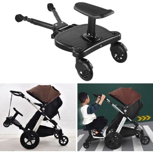 Baby Trolley Organizer Stroller Pedal Adapter Twins Hitchhiker Second Child Auxiliary Trailer Kids Standing Plate Scooter