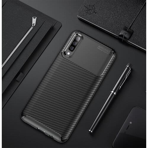 For Galaxy A50 A70 A10 A20 A30 A40 Case Carbon Fiber Soft TPU Case For Samsung Galaxy S10 Plus S10 E M10 M20 M30 Coque Fundas