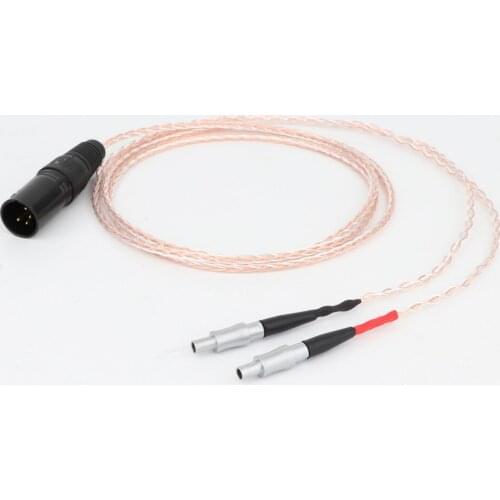 Preffair 4pin XLR Balanced Male 8 core 7N OCC Single crystal copper Headphone Upgrade Cable for HD800 HD800S HD820 Headphones