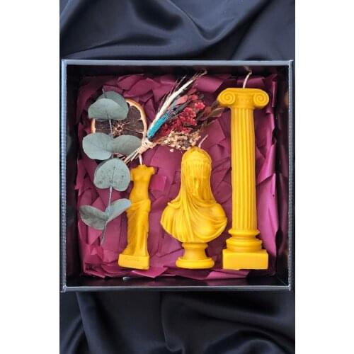 Beeswax Candle Set 100% Natural Handmade Honey 6x23 4x12 9x15 Size Candle Decorative Candles Romantic Valentine Gift Products