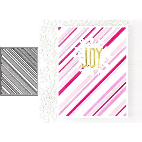 Slanted Stripe Cutout Frame Metal Cutting Dies for Scrapbooking Handmade Mold Cut Stencil New DIY Card Make Mould Model Craft