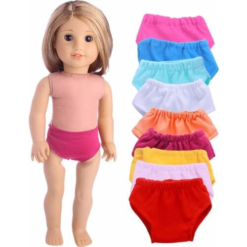 LuckDoll Underwear Fits 18" Dolls Set 8 Different Colors, My Life Doll including 8 sets