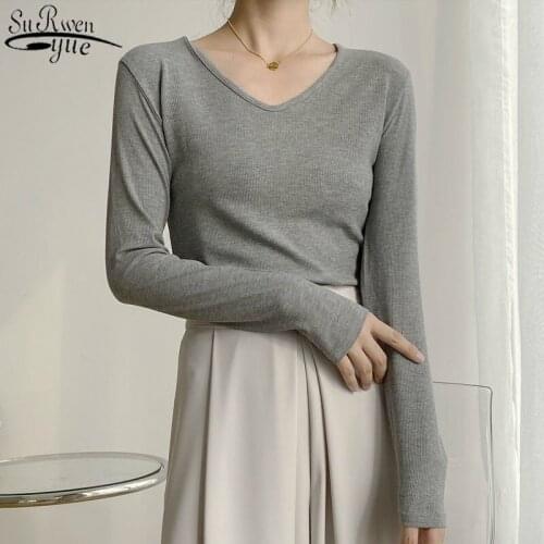 Autumn Clothes Women Solid Slim Womens Blouse Mature Office Lady Style Shirts Women Korean Fashion Long Sleeve Top Female 11877