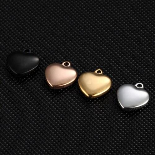 20pcs/Lot Real Stainless Steel Hearts Charms Pendants for DIY Jewelry Making Necklace Bracelet Wholesale