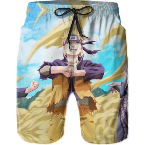 Summer Men Causal Short Breathable Quick Dry Funny Novelty Anime,harajuku Loose Hokage12 Male Shorts