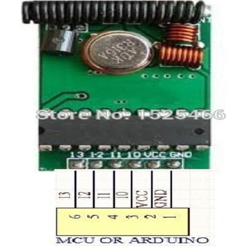 TB195 DC 3-12V 433M 4Ch PT2262 ASK OOK RF Wireless Encoder Transmitter Module for Arduino UNO MEGA2560 DUE MCU ARM