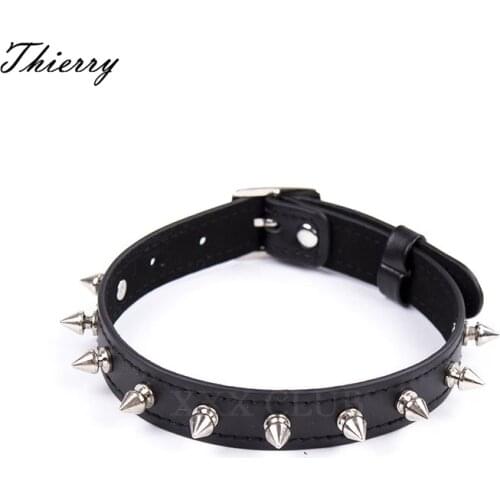 Thierry adult game strict Bondage collar for women Slave harness bondage Adult fetish product Sex Toys for women Couples