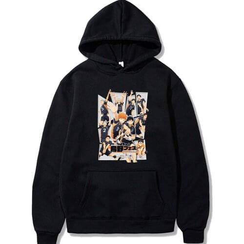 Haikyuu Hoodie Anime Long Sleeve Casaul Sweatshirt Loose Pullovers Tops