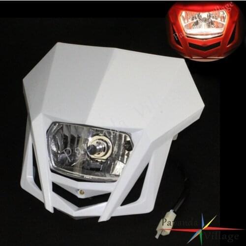 Papanda Universal Dual Sport Motorcycle Headlight Dirt Bike Head Lamp Motocross for HONDA XR CRF 150 230 250 450