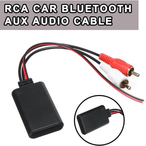 Universal Car bluetooth Wireless Connection Adapter with 2 RCA AUX IN Music Audio Input Wireless Cable for Truck Auto