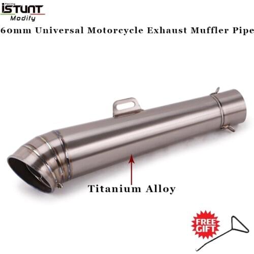Titanium Alloy 60mm Universal Motorcycle Exhaust Escape Muffler For CBR1000 Ninja400 EX400G Xmax300 Z1000 FZ800 CBR500 RSV4