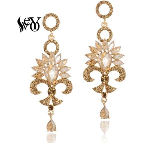VEYO Vintage Luxury Drop Crystal Earrings for Women New Arrival Free shipping