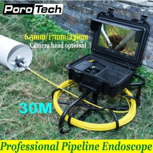 WP9600 30M Cable Drain Sewer Pipeline Endoscope Camera 9"LCD 6.5mm/17mm/23mm Camera diameter Drain Pipe Inspection Camera System