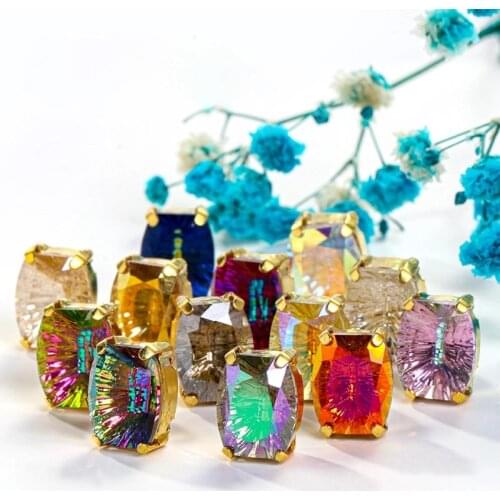 XiChuan High Quality Gem Glass Pointback K9 Glass With Claw Crystal Sew On Rhinestone DIY Clothing Decoration Jewelry Making