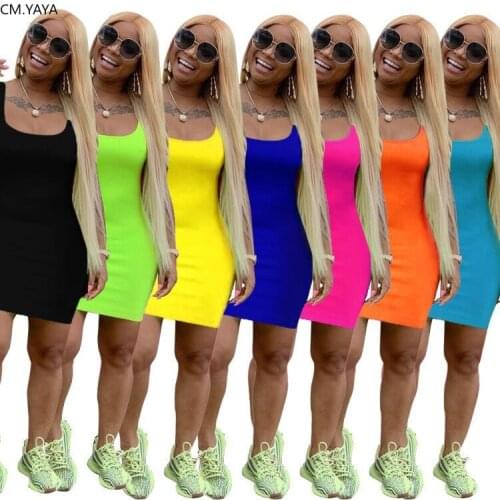 2019 new women summer o-neck sleeveless bodycon above knee midi dress sexy casual tank dresses vestidos 2 colors GLYM8399