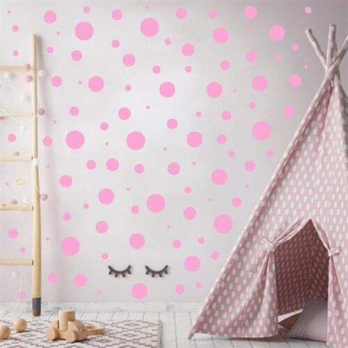 DIY Gold Polka Dots Kids Room Baby Room Wall Stickers Children Home Decor Nursery Wall Decals Wall Stickers For Kids Rooms