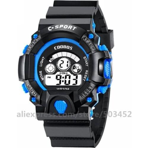 100pcs/lot Children Watches LED Digital Watch 30M Waterproof Kids Sports Watches Multifunction Electronic Students Wristwatches