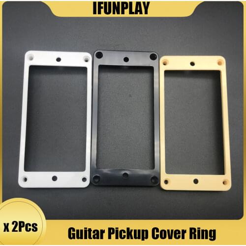 2pcs Guitar Humbucker Radian/Slanted Frame Mounting Ring Pickup Mounting Rings for LP Electric Guitar Parts Plastic 7*9mm