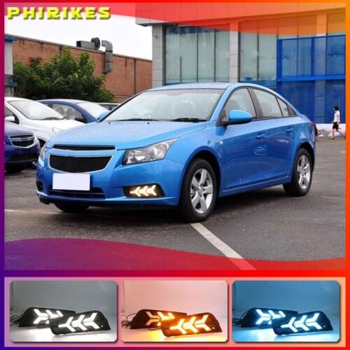 2 pcs LED DRL Driving Daytime Running Light With Turn Signal lamp for chevrolet cruze 2009 2010 2011 2012 2013 2014
