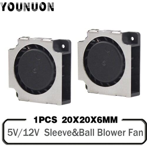 20mm Blower Fan 2cm 2006 20x20x6mm DC 5V 12V Mini Blower Cooling Cooler Fan Handheld Projector Radiator Fan 2006 Heatisnk Fan
