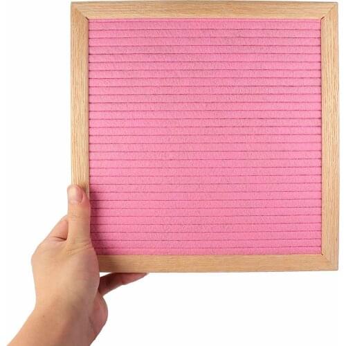 25.4*25.4*2cm Wooden Felt Letter Board Sign Message Holder Frame Symbol Numbers Characters Board Home Office School Decor