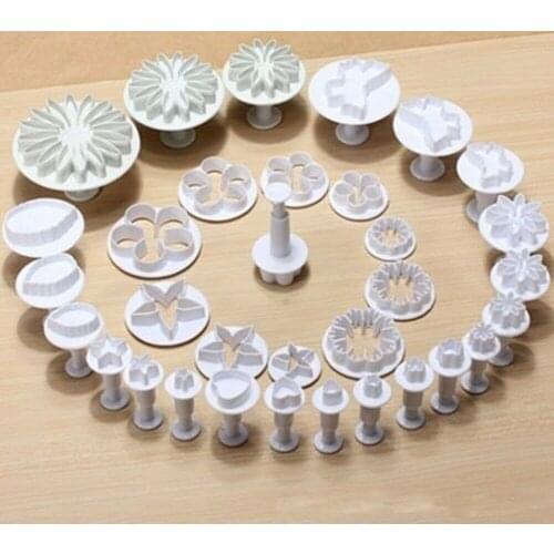 33Pcs Fondant Cake Decorating Sugarcraft Plunger Cutter Tools Mold Mould Cookies
