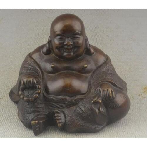 Antique QingDynasty copper statue / sculpture--buddha,hand-made crafts,Hand-painted crafts,Collection&Adornment,Free shipping