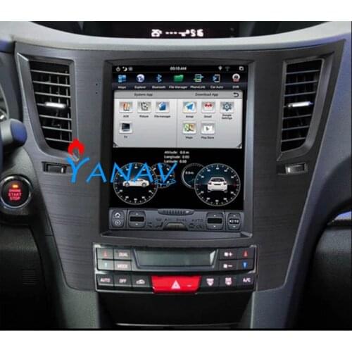 Car Vertical screen Navigation For-Subaru Legacy Outback 2009-2014 PX6 Android GPS Radio Auto stereo Tesla style