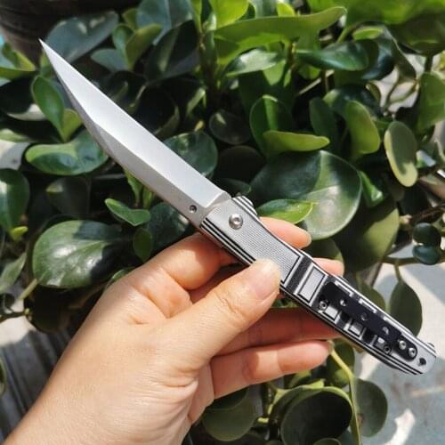 Free shipping Outdoor folding knife high hardness steel sharp fruit knife camping self-defense knife EDC tool