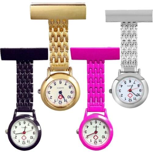 10pcs/lot Fashion colorful unisex nurse doctor alloy metal pocket watches women mens medical hospital hang quartz gift watches