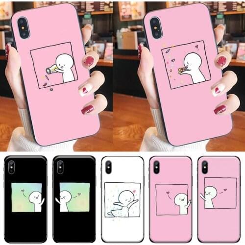 A pair of lovers bff cartoon cute Phone Case for iPhone 11 12 mini pro XS MAX 8 7 6 6S Plus X 5S SE 2020 XR
