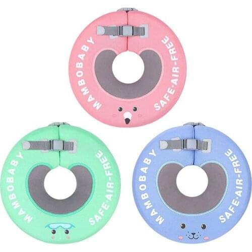 Baby Swimming Neck Ring Home Swimming Pool Air-free Infants Bath Tube Rings Float Circle