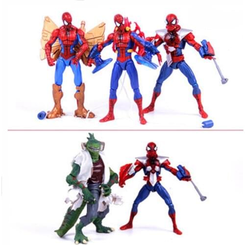 6 Styles Superhero Spiderman Venom Carnage Lizard Pvc Action Figure Collectible Model The Avengers Figurine Toys For Childrens