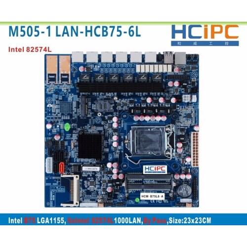 HCiPC FLAN-HCB75-6L B75+82574L 6LAN Motherboard,By Pass 6LAN Firewall Motherboard,Firewall System,1U Firewall
