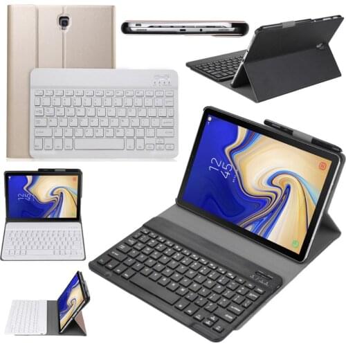 Russian/Hebrew/Spanish Detachable Wireless Bluetooth Keyboard Stand Leather Case For Samsung Galaxy Tab S4 10.5 SM-T830 T835