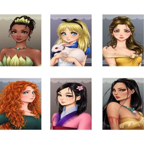 Disney 5D Diamond Painting Kit Set Princess Series Cross Stitch Diamand Art Diamant Cartoon Princess Mosaic Gift