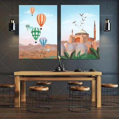 Istanbul, printable wall art, Turkish posters, travel art, Cappadocia travel posters