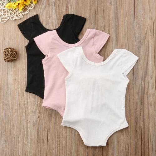 Wholesale Newborn Infants Baby Girls Bowknot Romper Backless Jumpsuit Toddler Summer Kids Soft Cotton Casual Clothes