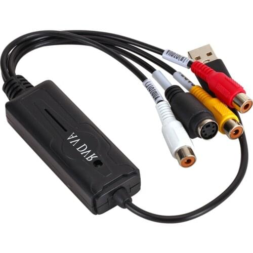 USB 2.0 Audio Video Capture Card Adapter USB to AV S RCA Converter Portable Adapter for DV/Hi8/VHS TV DVD