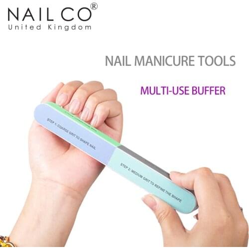 NAILCO Nail File Six-sided Nail Buff Multi-use Buffer Art Frosted Manicure Tools Great Quality Professional Beauty Nail Repair