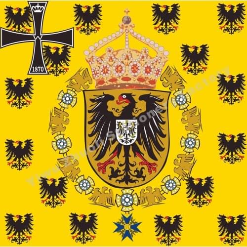 Kaiserinnenstandarte 1870 Flag 120X120cm (3x5FT) 120g 100D Polyester Double Stitched High Quality Banner Free Shipping