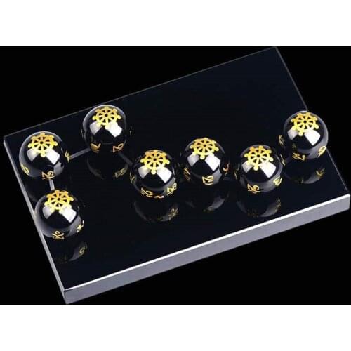 Natural Crystal Mineral Jewelry A Set Of Seven-Star Ball Citrine Guardian Health Healing Stone Repair Home Decor Collection Gift